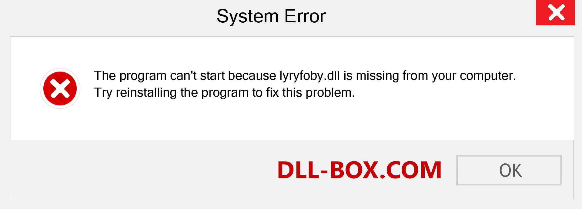  lyryfoby.dll file is missing?. Download for Windows 7, 8, 10 - Fix  lyryfoby dll Missing Error on Windows, photos, images